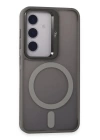 BFS  Samsung Galaxy S24 Flet Lens Magsafe Kapak - Gri