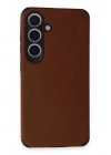 BFS Samsung Galaxy S24 Kılıf Loop Deri Silikon - Kahverengi