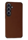 BFS  Samsung Galaxy S24 Kılıf Loop Deri Silikon - Kahverengi
