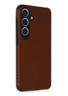 BFS  Samsung Galaxy S24 Kılıf Loop Deri Silikon - Kahverengi