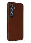 BFS Samsung Galaxy S24 Kılıf Loop Deri Silikon - Kahverengi
