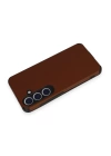 BFS  Samsung Galaxy S24 Kılıf Loop Deri Silikon - Kahverengi