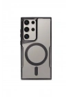 BFS  Samsung Galaxy S24 Ultra Kılıf Boyi Magsafe Silikon Kapak - Siyah