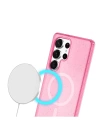 BFS  Samsung Galaxy S24 Ultra Kılıf Glow Magsafe Kapak - Pembe