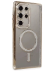 BFS  Samsung Galaxy S24 Ultra Kılıf Joke Simli Magneticsafe Kılıf - Gold