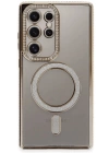 BFS  Samsung Galaxy S24 Ultra Kılıf Joke Simli Magneticsafe Kılıf - Gold