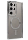 BFS  Samsung Galaxy S24 Ultra Kılıf Joke Simli Magneticsafe Kılıf - Gümüş