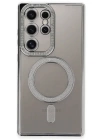 BFS  Samsung Galaxy S24 Ultra Kılıf Joke Simli Magneticsafe Kılıf - Gümüş