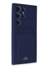 BFS Samsung Galaxy S24 Ultra Kılıf Kelvin Kartvizitli Silikon - Lacivert