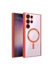 BFS  Samsung Galaxy S24 Ultra Kılıf Kross Magneticsafe Kapak - Kırmızı
