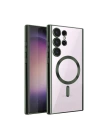 BFS  Samsung Galaxy S24 Ultra Kılıf Kross Magneticsafe Kapak - Koyu Yeşil