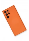 BFS  Samsung Galaxy S24 Ultra Kılıf Nano içi Kadife Silikon - Turuncu
