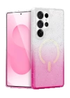 BFS Samsung Galaxy S24 Ultra Pummel Shiny Magsafe Kapak - Pembe