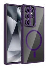 BFS  Samsung Galaxy S24 Ultra Remim Lensli Magsafe Standlı Kapak - Derin Mor