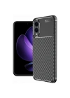 BFS  Samsung Galaxy S25 Edge Kılıf Auto Focus Karbon Kapak - Siyah
