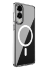 BFS Samsung Galaxy S25 Edge Kılıf Magneticsafe Şeffaf Silikon - Şeffaf