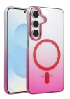 BFS Samsung Galaxy S25 Glossy Magsafe Kapak - Pembe