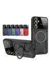BFS  Samsung Galaxy S25 Kılıf Joy Lens Standlı Kapak - Mor