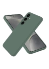 BFS  Samsung Galaxy S25 Kılıf Nano içi Kadife Silikon - Koyu Yeşil