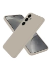 BFS  Samsung Galaxy S25 Kılıf Nano içi Kadife Silikon - Pudra
