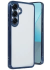 BFS  Samsung Galaxy S25 Kılıf Razer Lensli Silikon - Lacivert