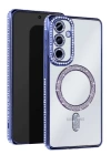 BFS  Samsung Galaxy S25 Plus Kılıf Joke Simli Magneticsafe Kılıf - Mavi