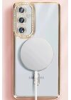 BFS  Samsung Galaxy S25 Plus Kılıf Joke Simli Magneticsafe Kılıf - Mavi