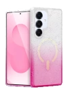 BFS Samsung Galaxy S25 Pummel Shiny Magsafe Kapak - Pembe