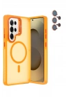 BFS  Samsung Galaxy S25 Ultra Flet Lens Magsafe Kapak - Turuncu