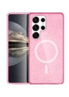 BFS Samsung Galaxy S25 Ultra Glow Magsafe Kapak - Pembe