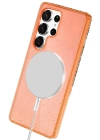 BFS Samsung Galaxy S25 Ultra Glow Magsafe Kapak - Turuncu