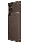 BFS  Samsung Galaxy S25 Ultra Kılıf Auto Focus Karbon Kapak - Kahverengi