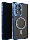 BFS  Samsung Galaxy S25 Ultra Kılıf Joke Simli Magneticsafe Kılıf - Lacivert