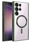 BFS  Samsung Galaxy S25 Ultra Kılıf Kross Magneticsafe Kapak - Koyu Yeşil