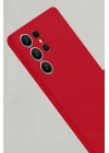 BFS  Samsung Galaxy S25 Ultra Kılıf Nano içi Kadife Silikon - Kırmızı