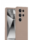 BFS Samsung Galaxy S25 Ultra Kılıf Nano içi Kadife Silikon - Pudra
