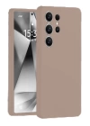 BFS Samsung Galaxy S25 Ultra Kılıf Nano içi Kadife Silikon - Pudra