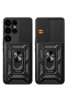 BFS  Samsung Galaxy S25 Ultra Kılıf Pars Lens Yüzüklü Silikon - Kırmızı