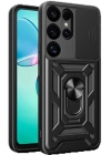 BFS  Samsung Galaxy S25 Ultra Kılıf Pars Lens Yüzüklü Silikon - Siyah