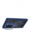 BFS Samsung Galaxy S25 Ultra Remim Lensli Magsafe Standlı Kapak - Lacivert