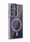 BFS  Samsung Galaxy S25 Ultra Remim Lensli Magsafe Standlı Kapak - Lila