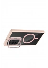 BFS Samsung Galaxy S25 Ultra Remim Lensli Magsafe Standlı Kapak - Pembe