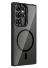 BFS  Samsung Galaxy S25 Ultra Remim Lensli Magsafe Standlı Kapak - Siyah
