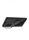 BFS Samsung Galaxy S25 Ultra Remim Lensli Magsafe Standlı Kapak - Siyah