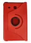 BFS  Samsung Galaxy T560 Tab E 9.7 Kılıf 360 Tablet Deri Kılıf - Kırmızı