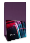 BFS  Samsung Galaxy T970 Tab S7 Plus 12.4 Kılıf Tablet Smart Kılıf - Mor