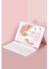 BFS  Samsung Galaxy Tab A9 Kılıf KC01 Smart Klavyeli Tablet Kılıfı - Pembe