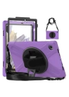 BFS  Samsung Galaxy X200 Tab A8 10.5 Kılıf Amazing Tablet Kapak - Mor