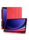 BFS  Samsung Galaxy X510 Tab S9 FE 11 Kılıf Kalemlikli Mars Tablet Kılıfı - Kırmızı