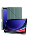 BFS  Samsung Galaxy X510 Tab S9 FE 11 Kılıf Kalemlikli Mars Tablet Kılıfı - Koyu Yeşil